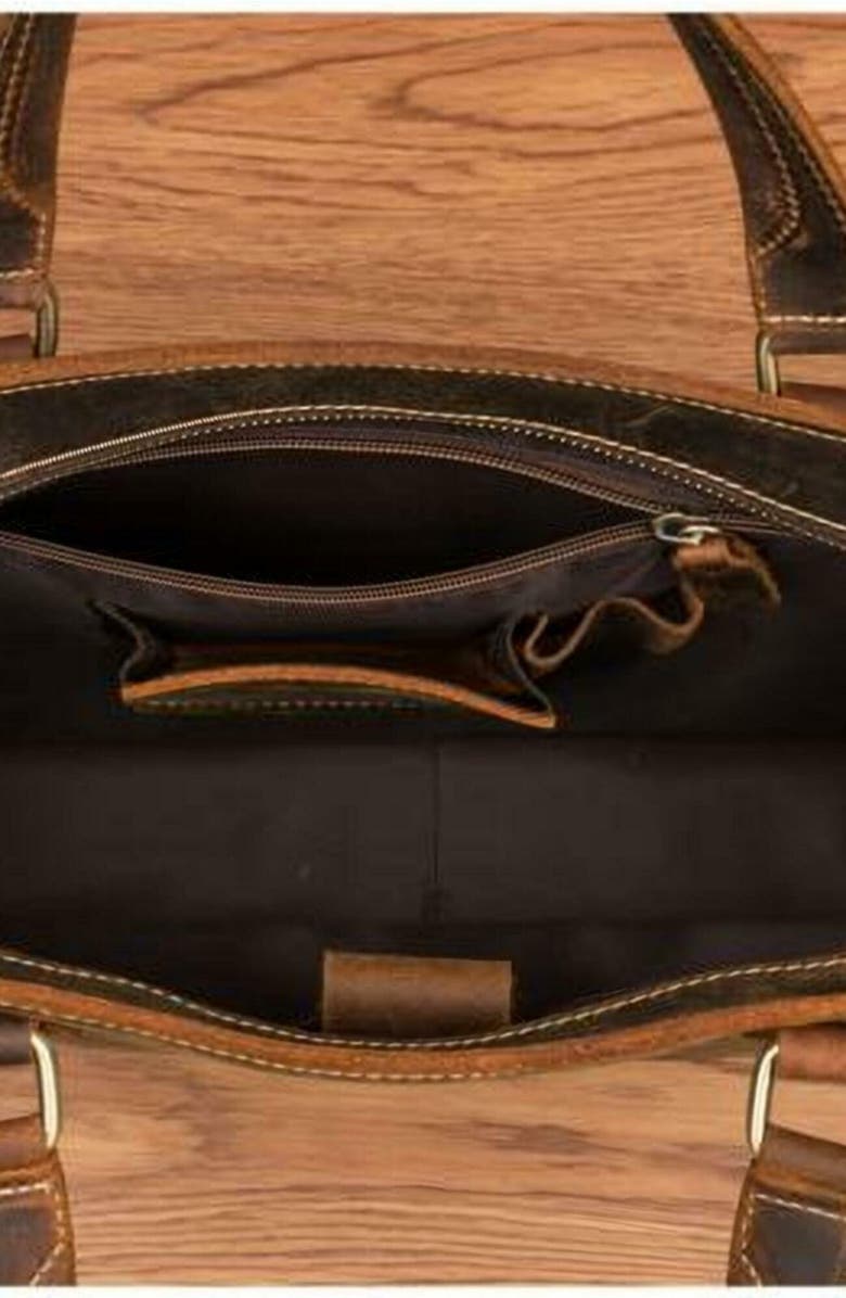 STEEL HORSE LEATHER The Viggo Briefcase | Genuine Leather Messenger Bag, Alternate, color, Brown