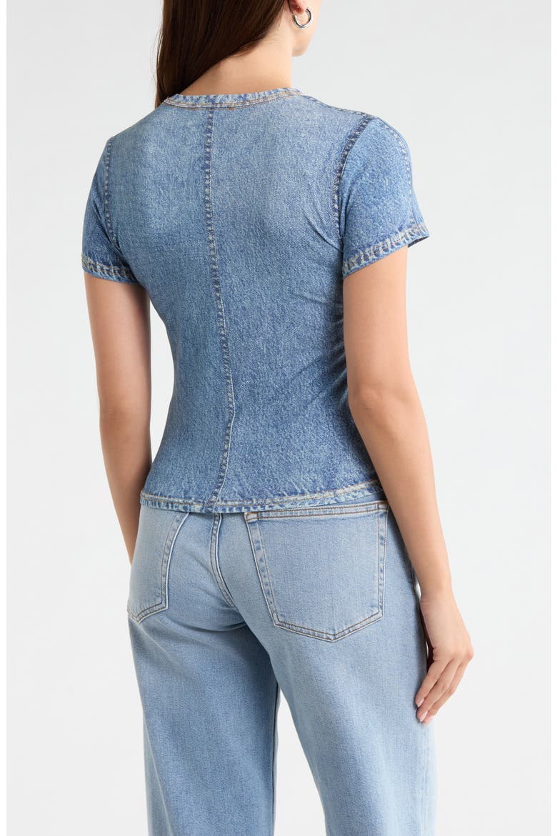 3D Printed Jersey Crop T-Shirt, Alternate, color, DENIM DIGITAL PRINT