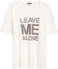 R13 Leave Me Alone Cotton & Cashmere Graphic T-Shirt
