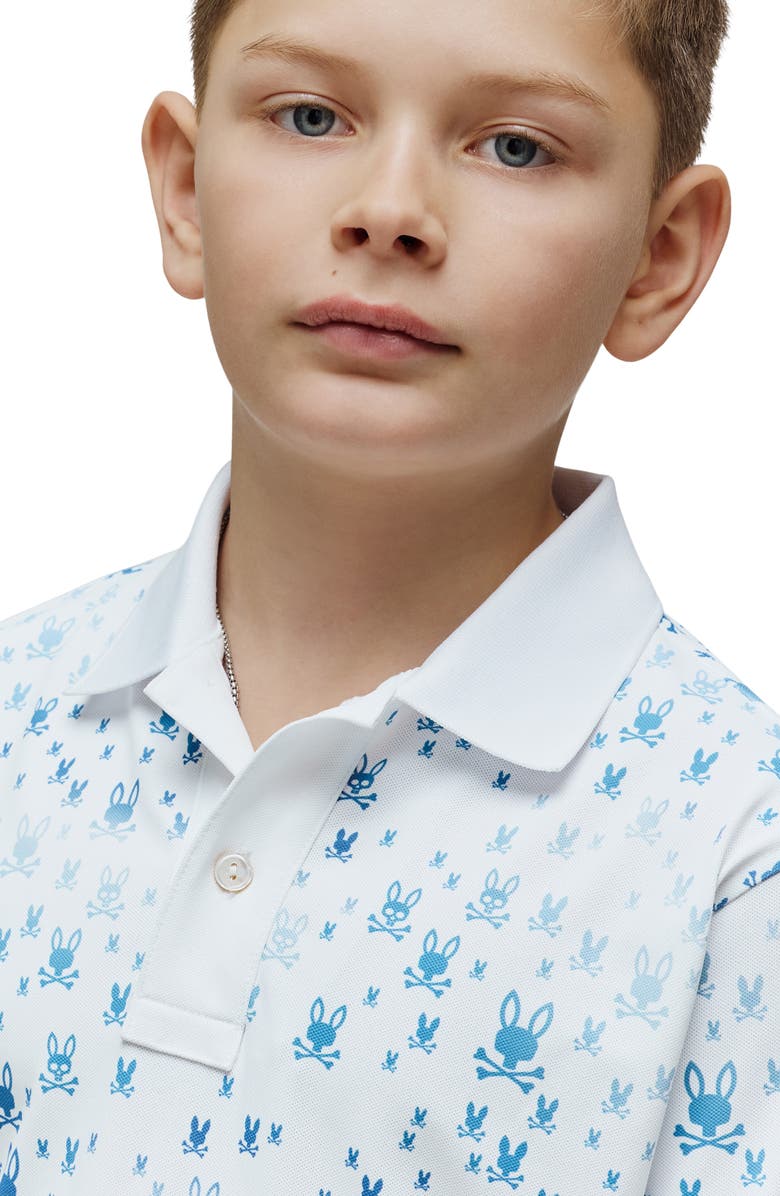 Psycho Bunny Kids' Nev Sport Polo, Alternate, color, White