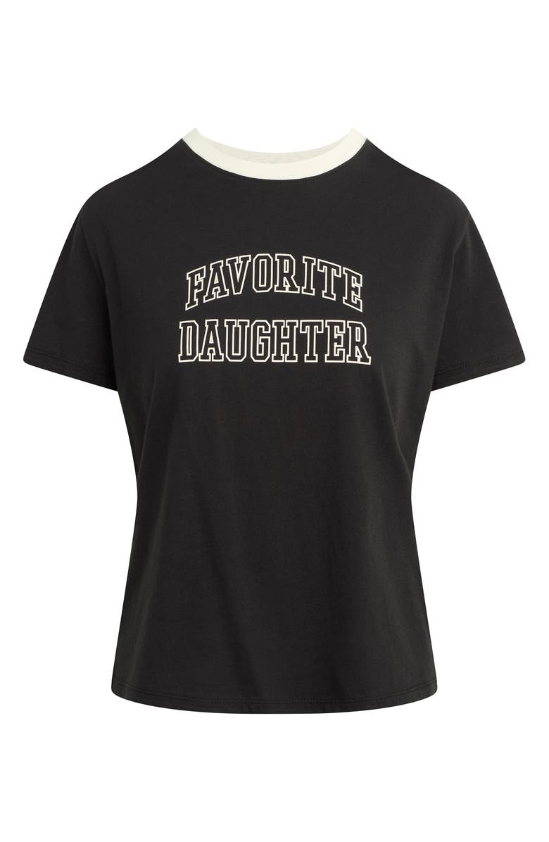 Favorite Daughter The Collegiate Classic Graphic T-Shirt, Main, color, Black/ Ivory