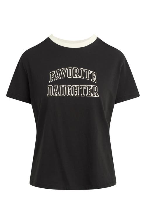 Favorite Daughter The Collegiate Classic Graphic T-Shirt in Black/ivory at Nordstrom, Size X-Small