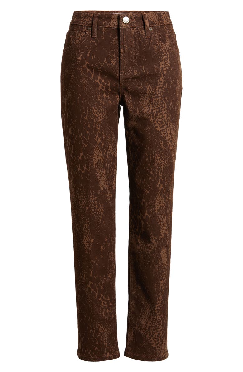 CITY BLUES Snakeskin Print Ankle Skinny Jeans, Alternate, color, Brown