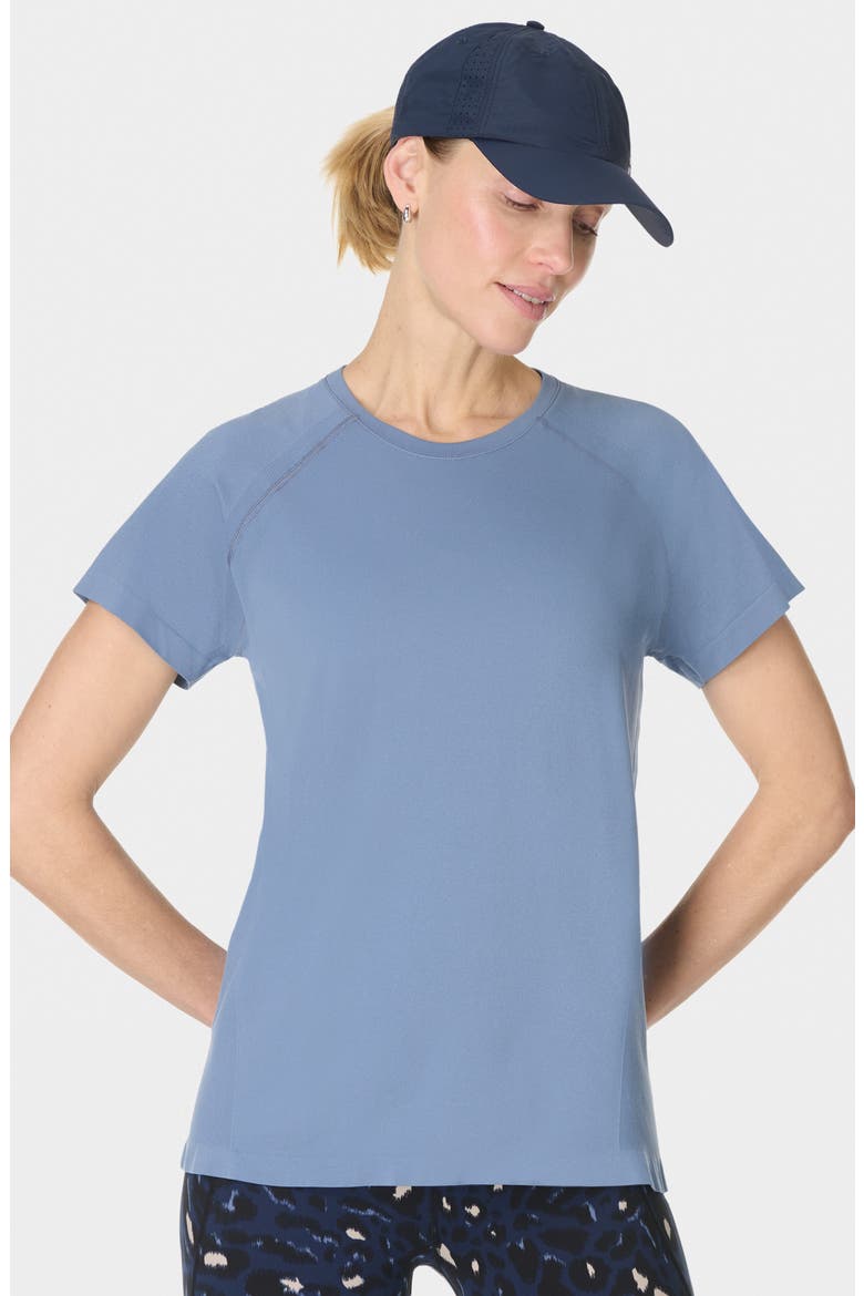 Essentials Seamless Workout T-Shirt, Alternate, color, LUXE BLUE