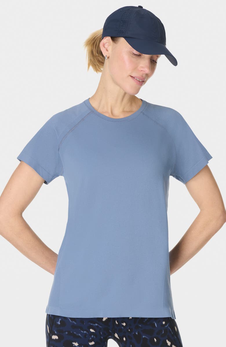 Sweaty Betty Essentials Seamless Workout T-Shirt, Alternate, color, Luxe Blue