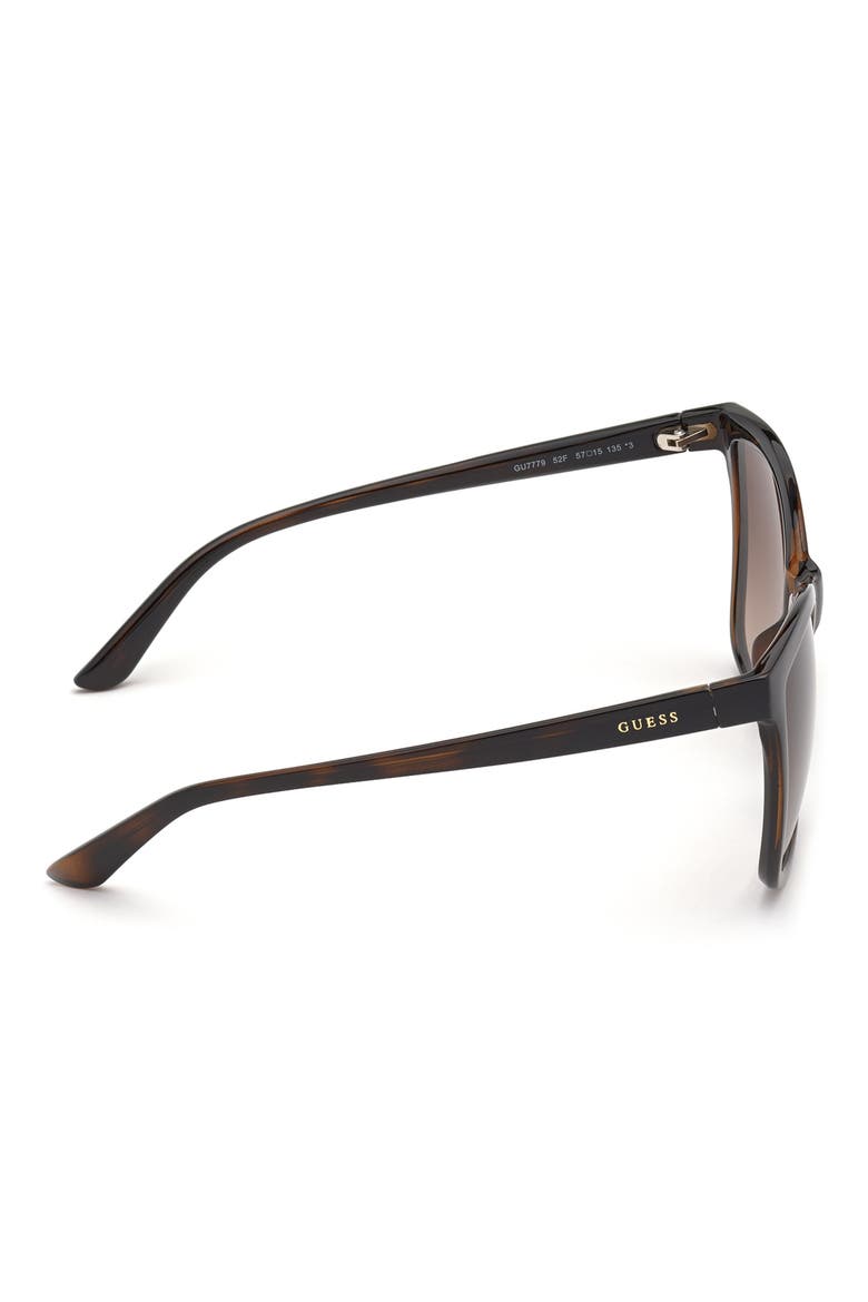 Square Sunglasses, Alternate, color, DARK HAVANA / GRADIENT BROWN