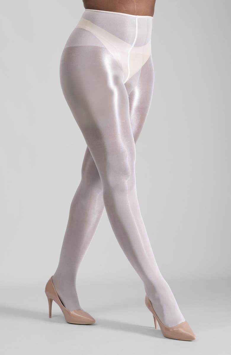 LECHERY<sup>®</sup> Lustrous Silky Shiny 20-Denier Sheer Tights, Alternate, color, White