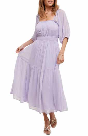 Chiffon Tiered Midi Dress