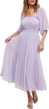 WISHLIST Chiffon Tiered Midi Dress