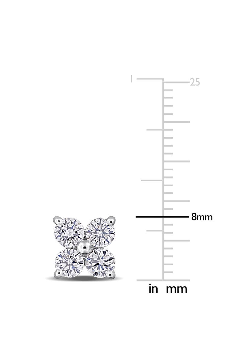 Julianna B. Lab-Grown Diamond Floral Stud Earrings 14k, Alternate, color, White Gold