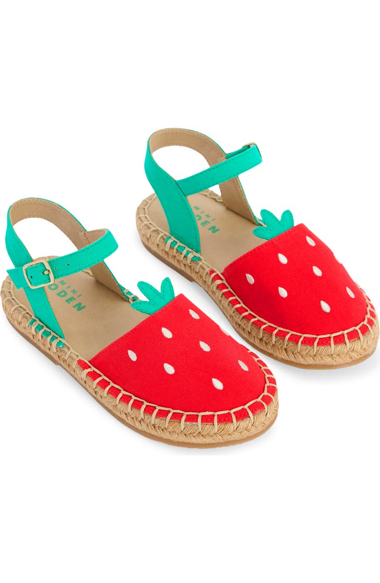 Mini Boden Kids' Strawberry Sandal, Main, color, Strawberry