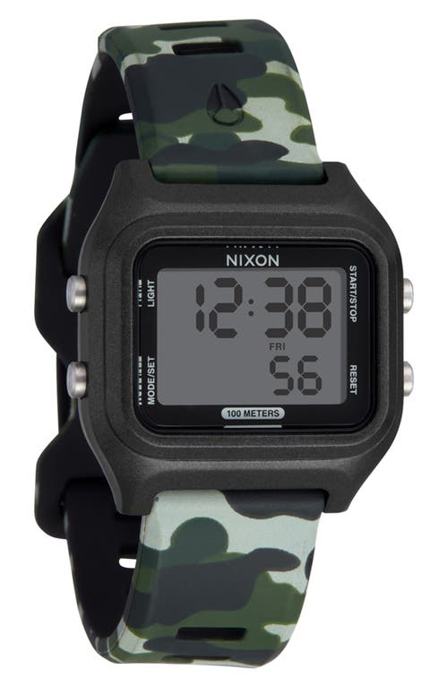 Nixon The Ripper Silicone Strap Digital Watch, 36.5mm In Multi
