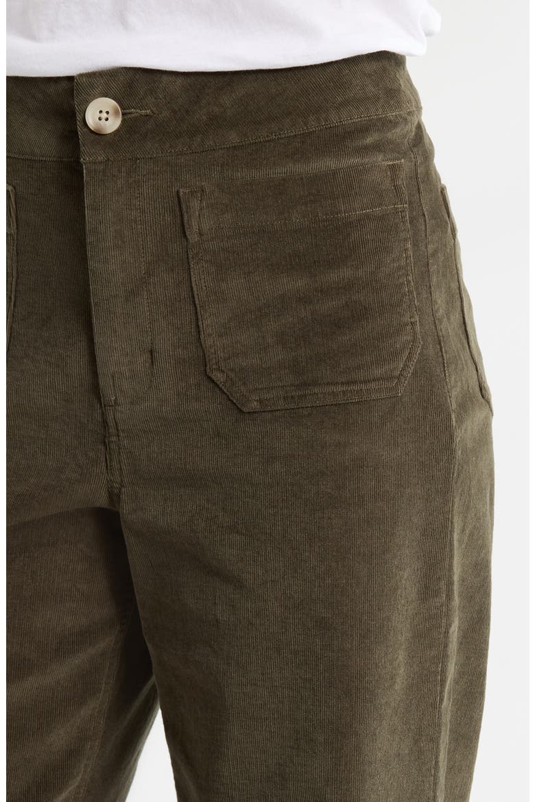 Everyday Patch Pocket Cotton Blend Corduroy Pants, Alternate, color, GRAPE LEAF