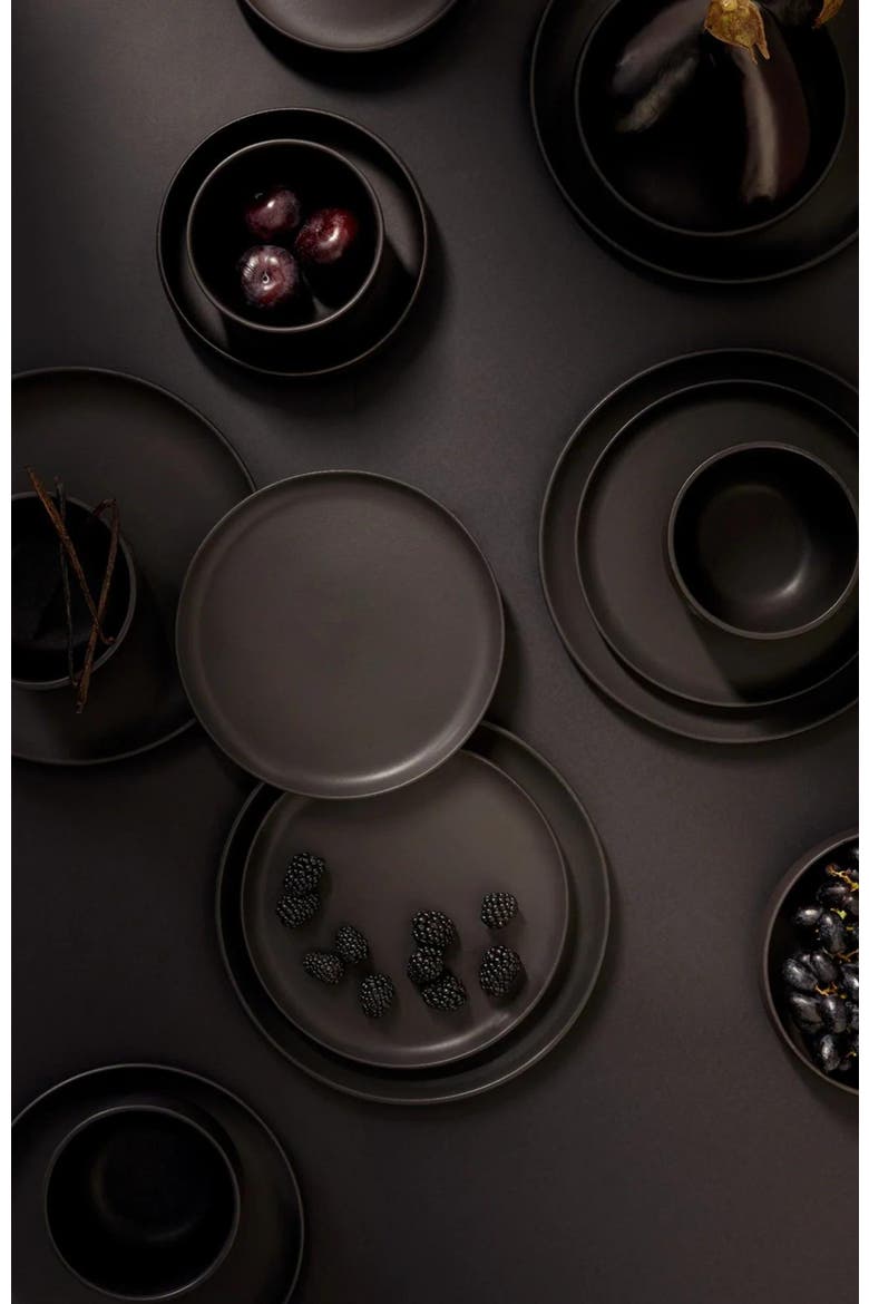 Tunisian 12pc Dinnerware set, Main, color, Black