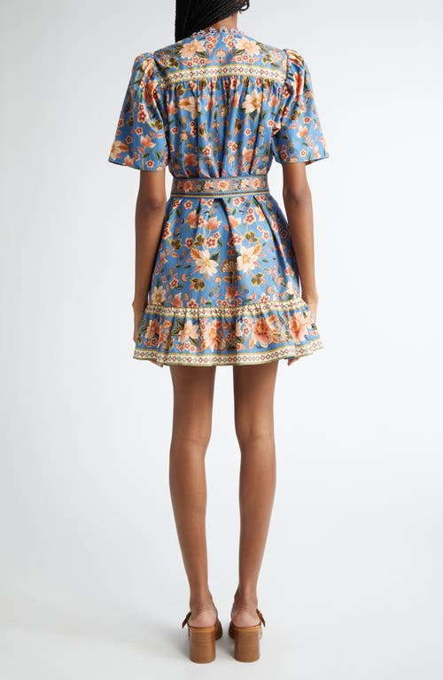 Farm Rio Superbloom Tapestry Cotton Shirt Dress In Super Bloom Tapestry