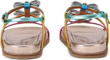 Pierra Micro Bow Ankle Strap Sandal