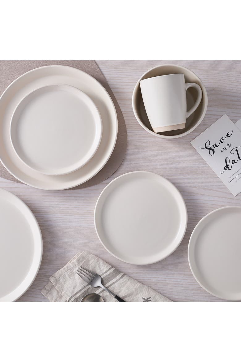 Jules Stoneware 32-Piec Dinnerware Set, Alternate, color, Off White
