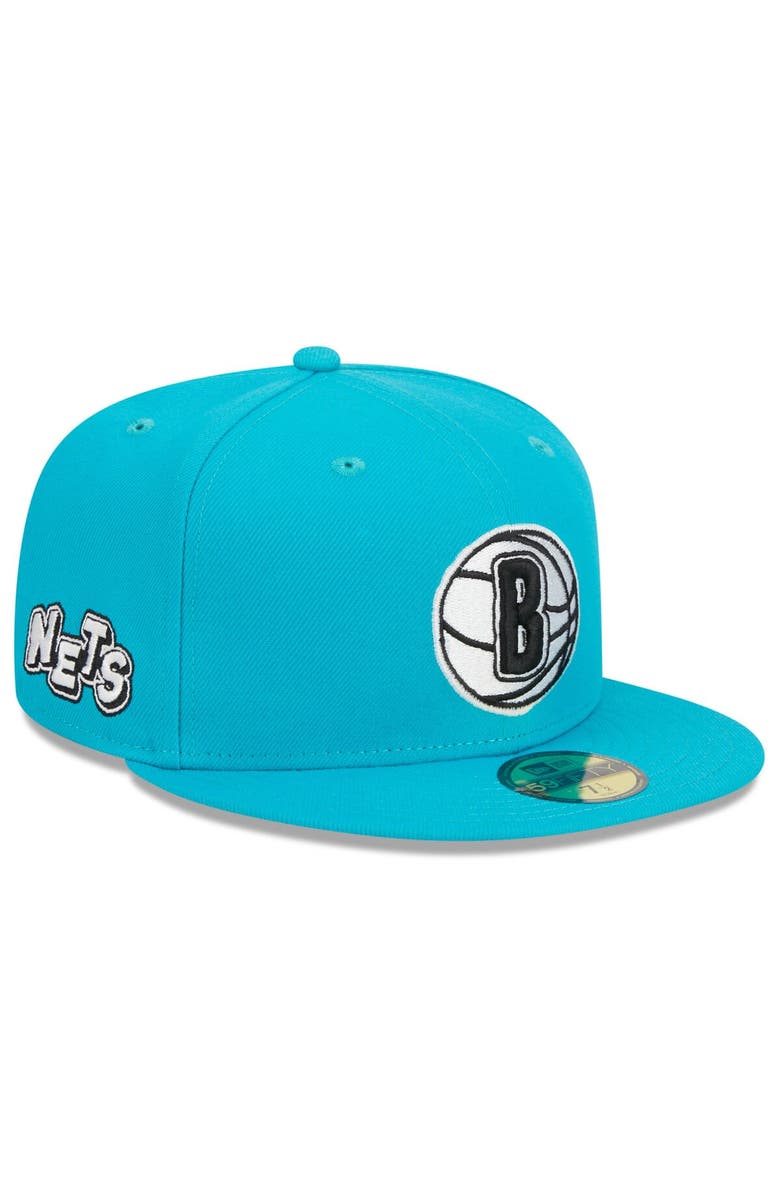 New Era Men's New Era  Teal Brooklyn Nets 2023/24 City Edition Alternate 59FIFTY Fitted Hat, Alternate, color, 