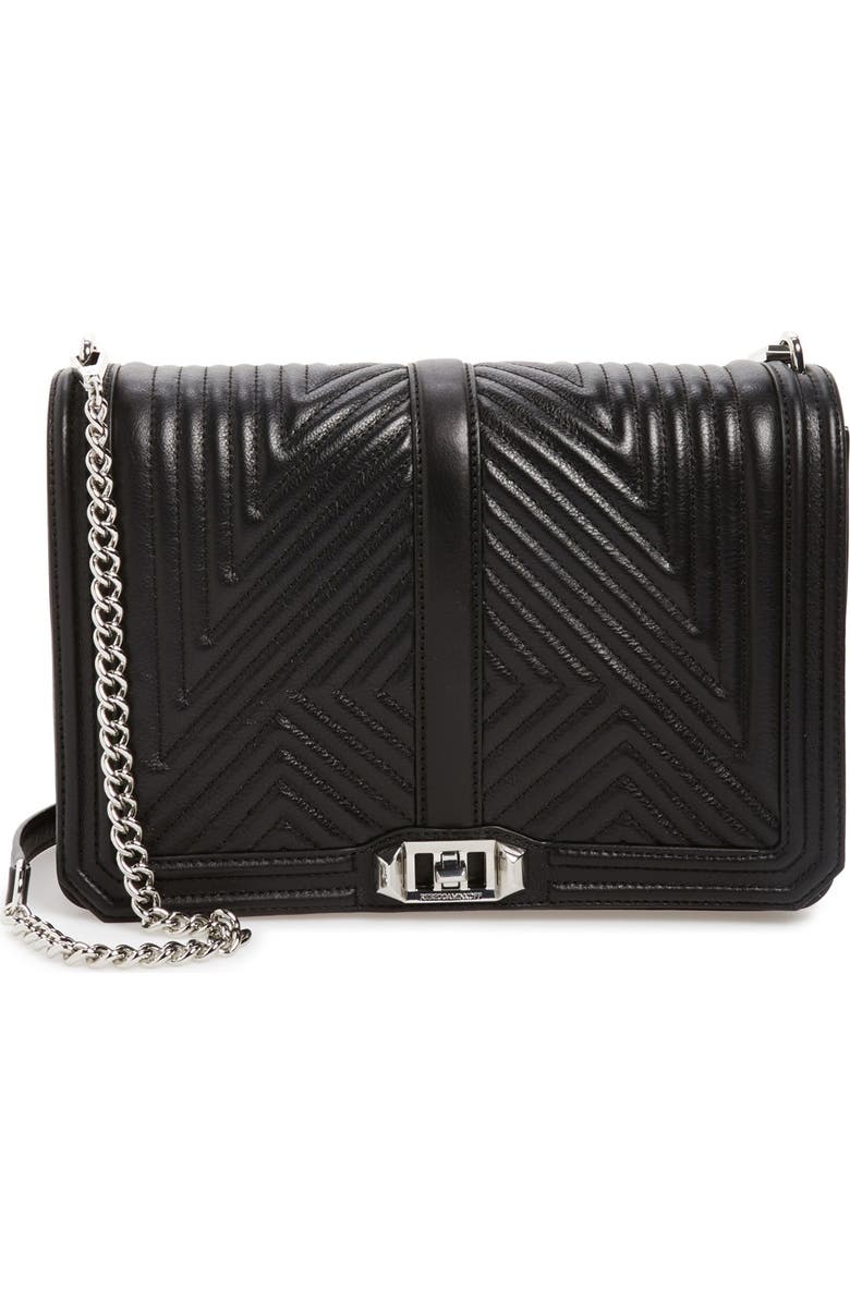 Rebecca Minkoff 'Geo Quilted Love Jumbo' Crossbody Bag, Main, color,