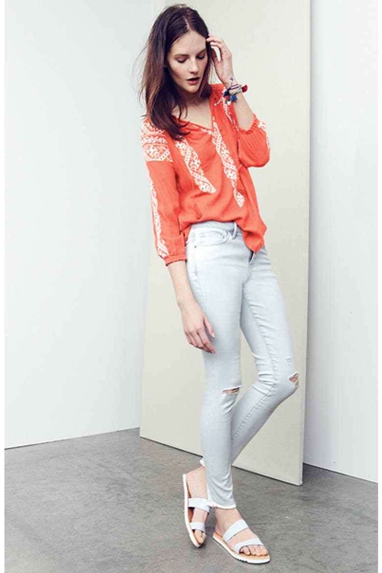Treasure&Bond Ankle Skinny Jeans, Alternate, color, LUXE BLEACH DESTROY