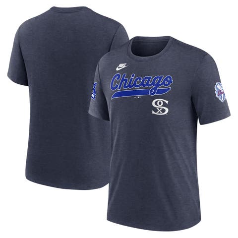 Men's Nike Heather Navy Chicago White Sox Cooperstown Collection Eras Tri-Blend T-Shirt