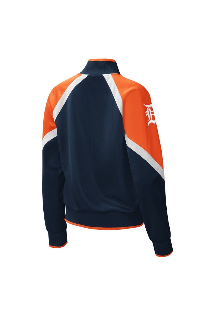 STARTER Women's Starter Navy Detroit Tigers Touchdown Raglan Full-Zip Track Jacket, Alternate, color, 