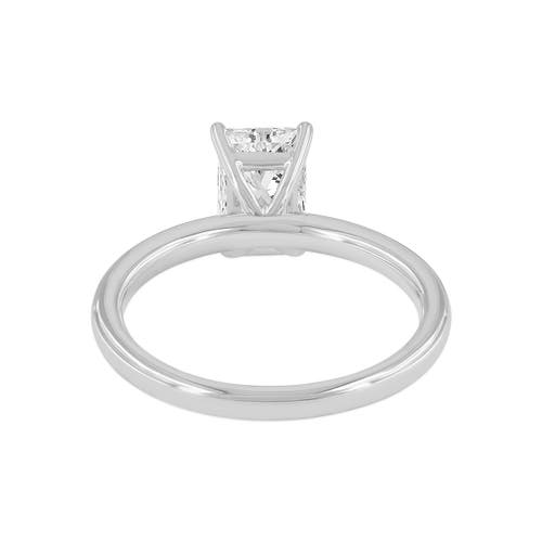 Luvmyjewelry Dora 14k Gold Radiant Cut Lab Grown Solitaire Diamond Ring In 14k White Gold
