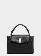 Bally Lock Me Small Top Handle Bag In Quilted Leather