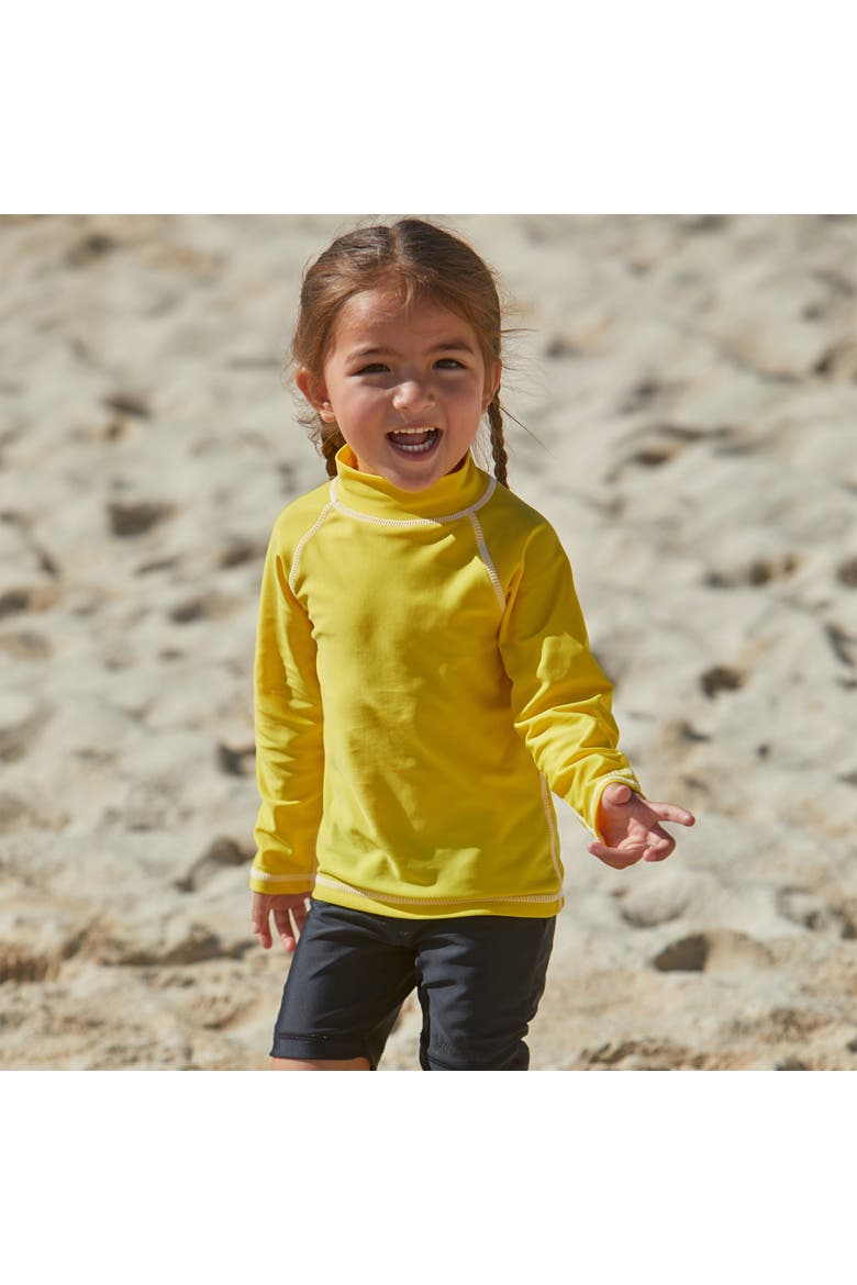 Long Sleeve Sun & Swim Shirt, Alternate, color, Cyber Yellow