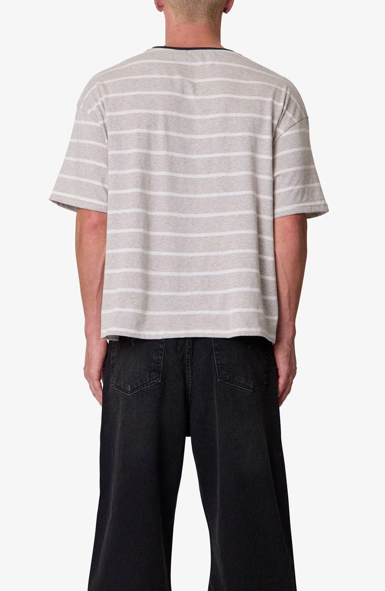 mnml Striped Ringer T-Shirt, Alternate, color, Grey/ White