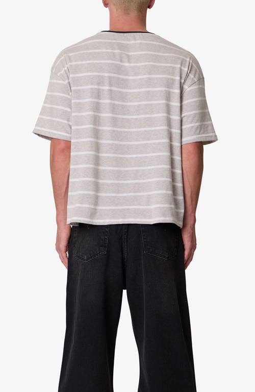 Mnml Striped Ringer T-shirt In Grey/ White