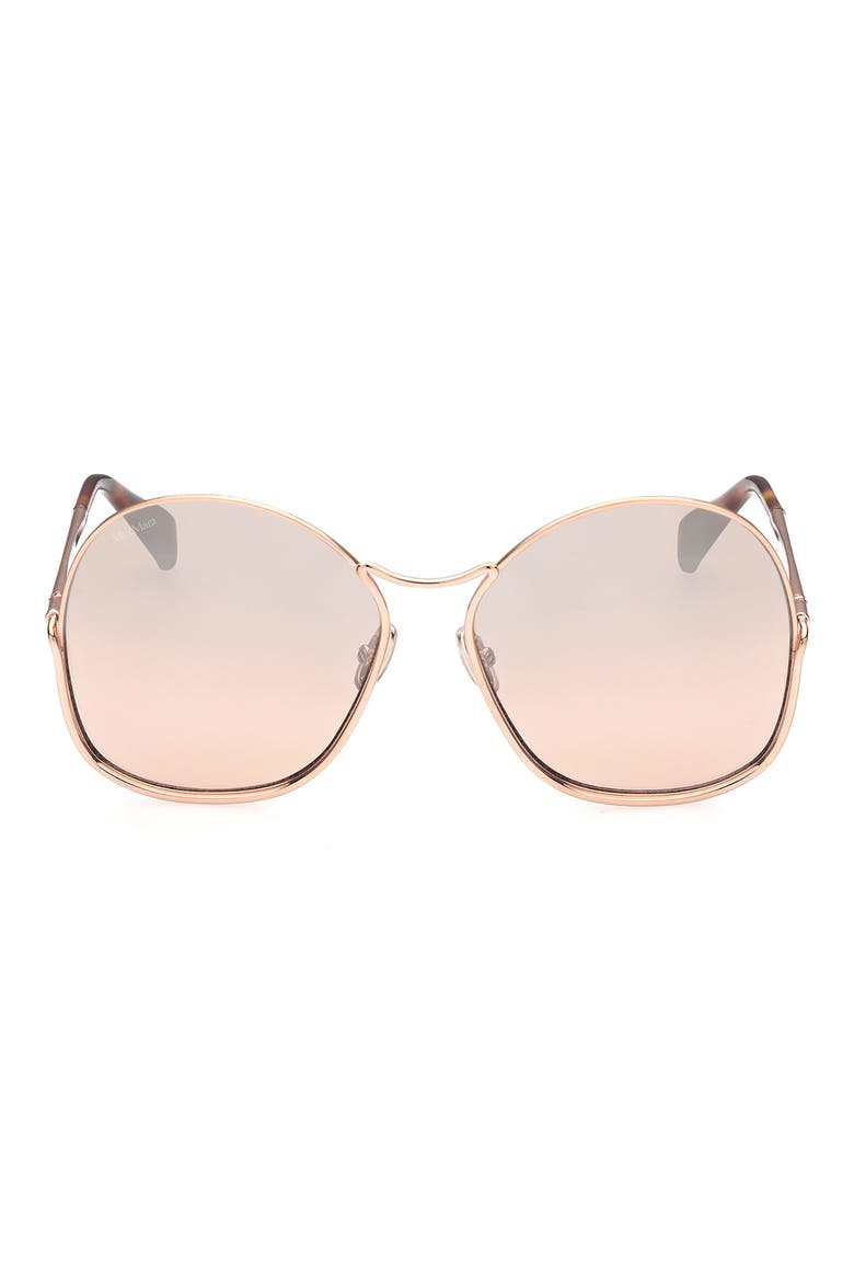 60mm Geometric Sunglasses, Main, color, GOLD/ OTHER / BROWN MIRROR