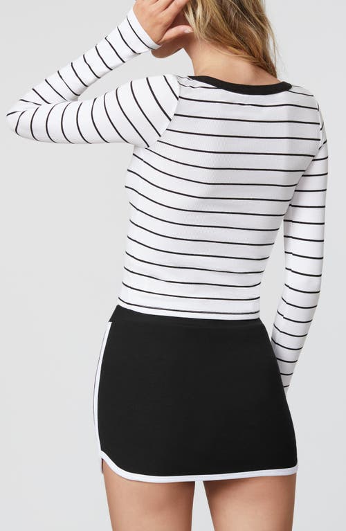 Florence By Mills Rib Long Sleeve T-shirt In White