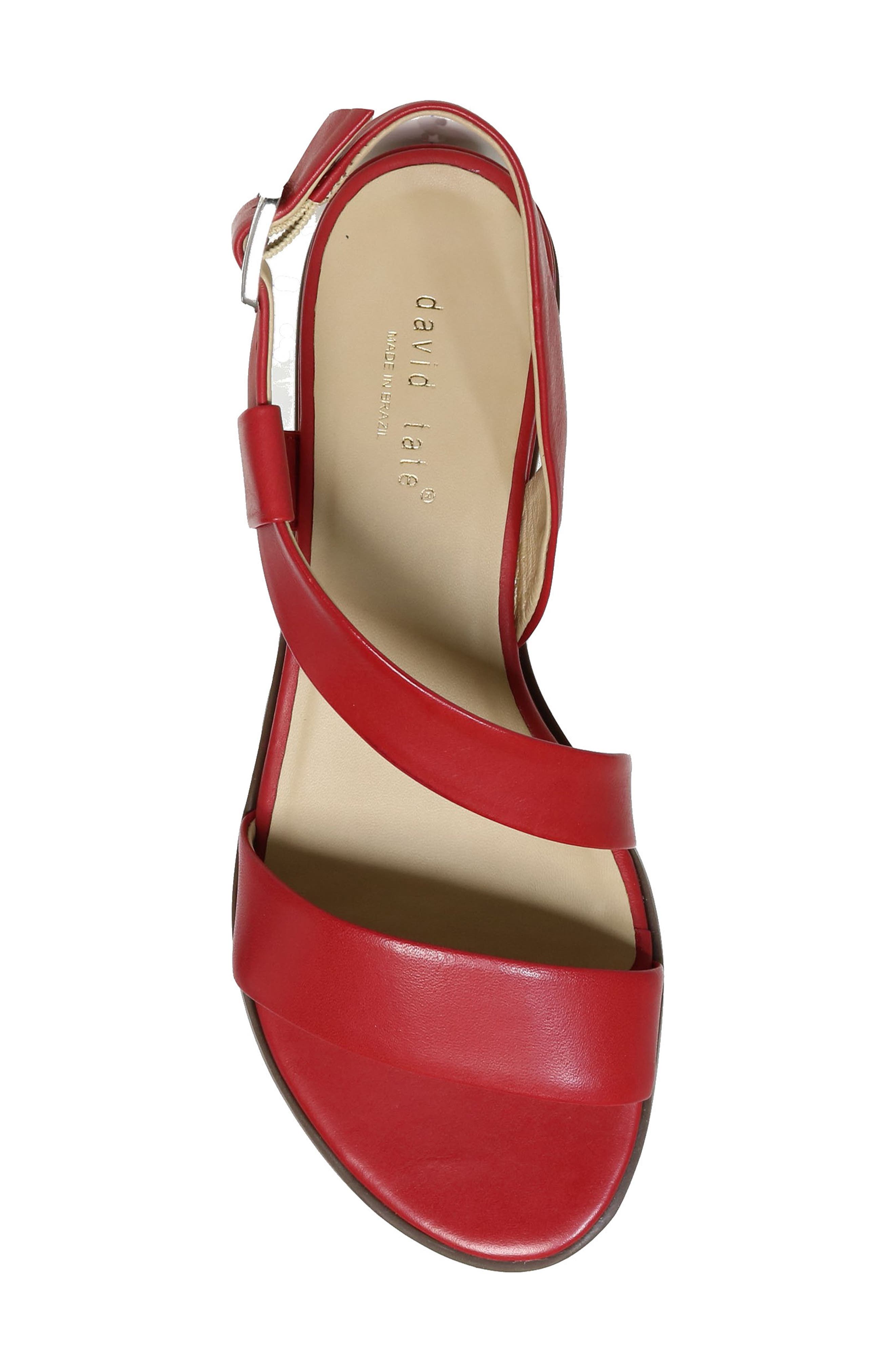 Ingrid Wedge Sandal, Alternate, color, RED
