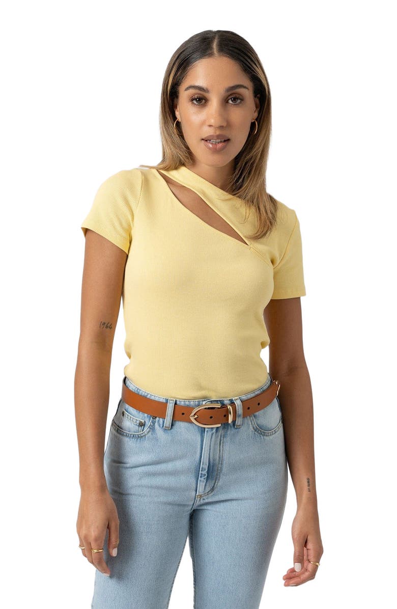 Saint + Sofia Reveal Tee, Main, color, Yellow