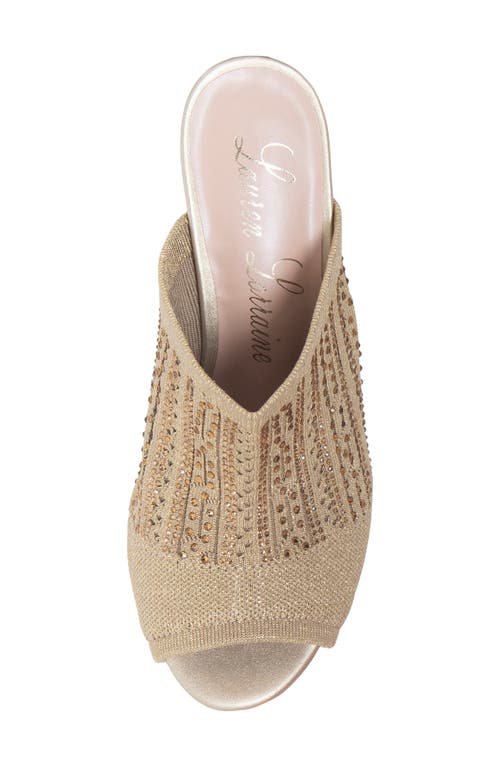 Lauren Lorraine Martha Wedge Slide Sandal In Gold