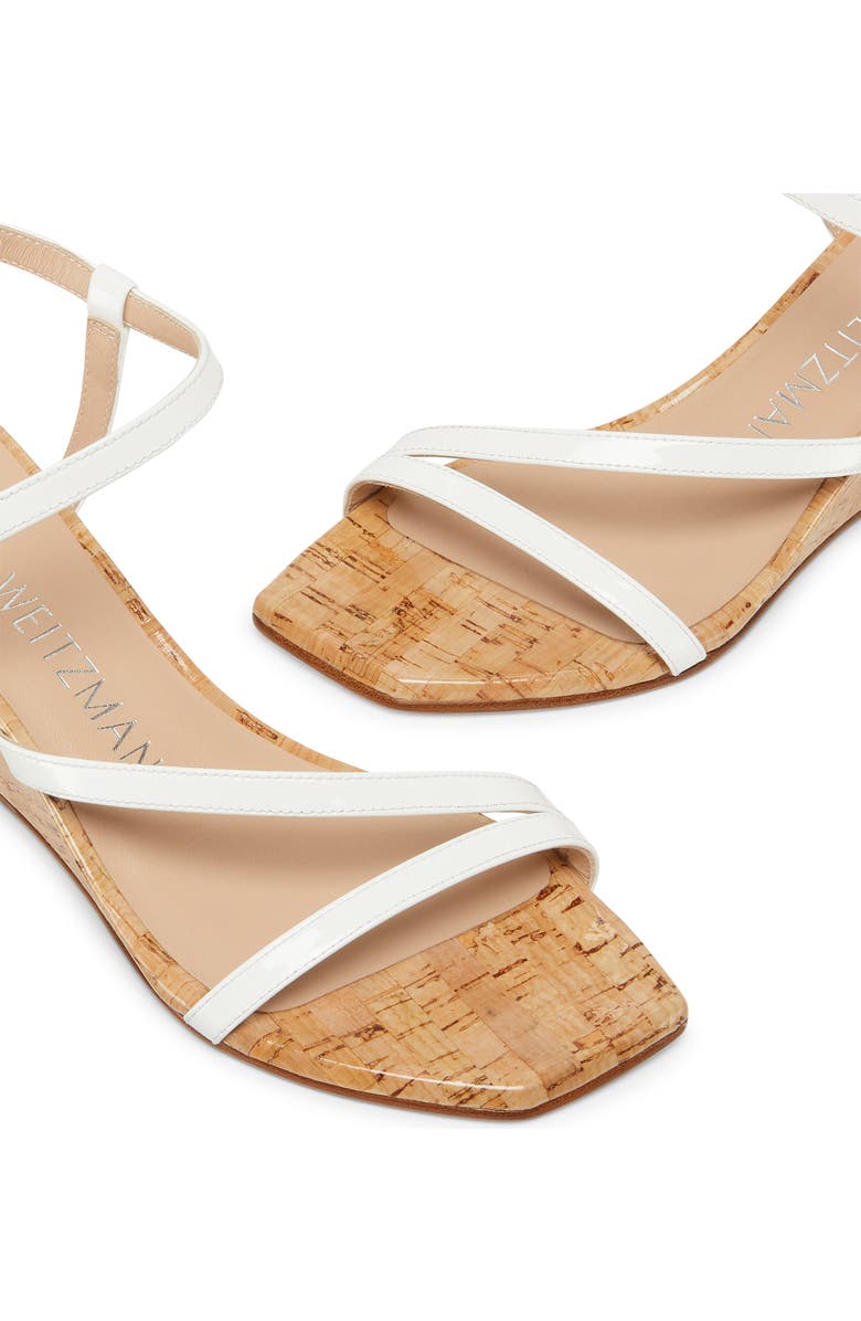 Stuart Weitzman Oasis 50 Wedge Sandal, Alternate, color, White.