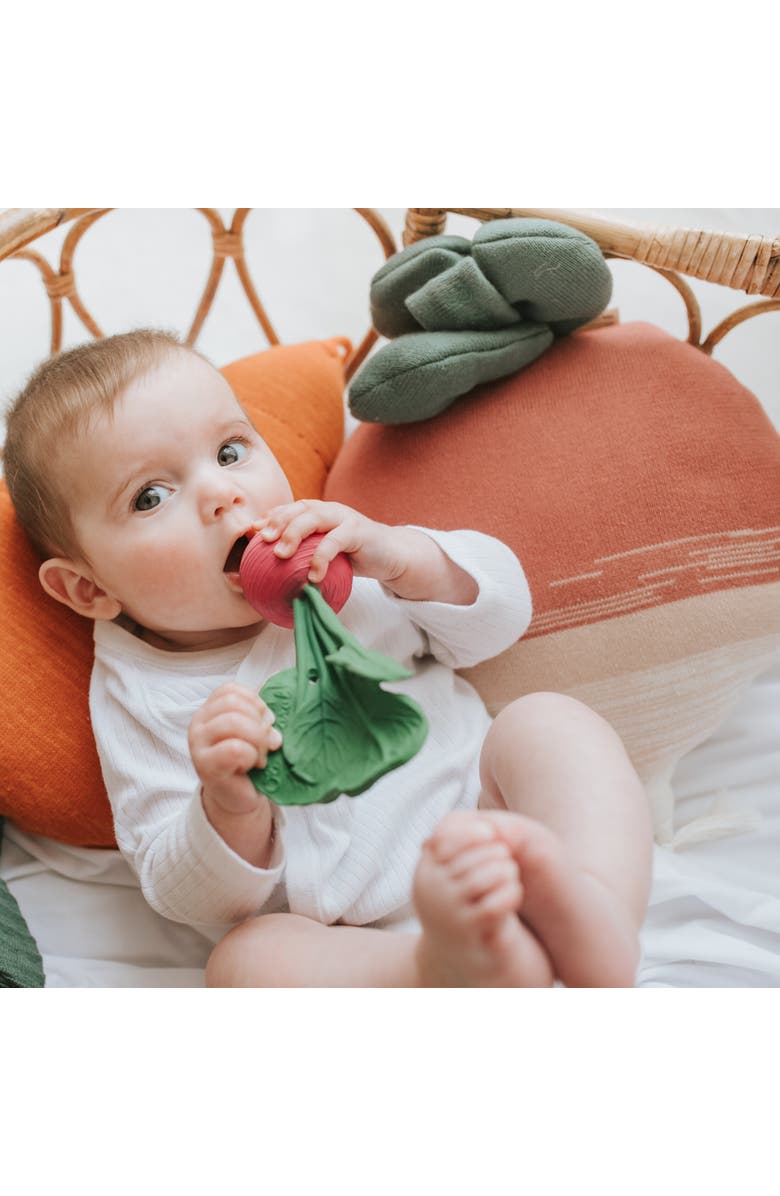 Lorena Canals Knitted cushion Ramona the Radish, Alternate, color, Pink