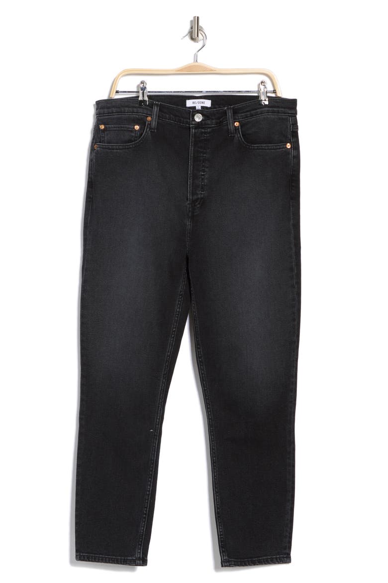 '90s High Waist Ankle Crop Slim Jeans, Main, color, WASHED NOIR