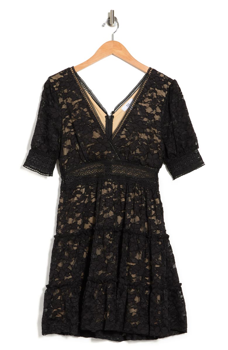 NSR Crochet Trim Mini Dress, Alternate, color,