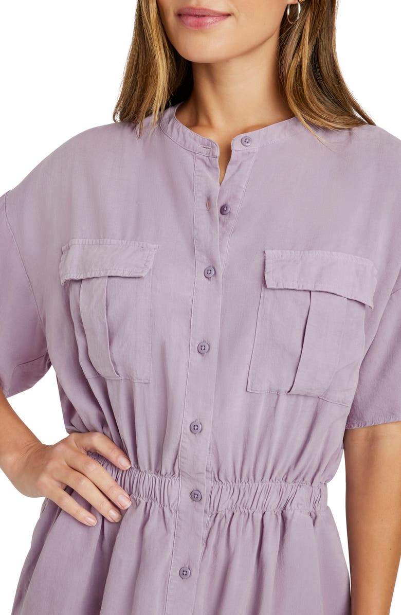 Splendid Raquel Mini Shirtdress, Alternate, color, Lavender