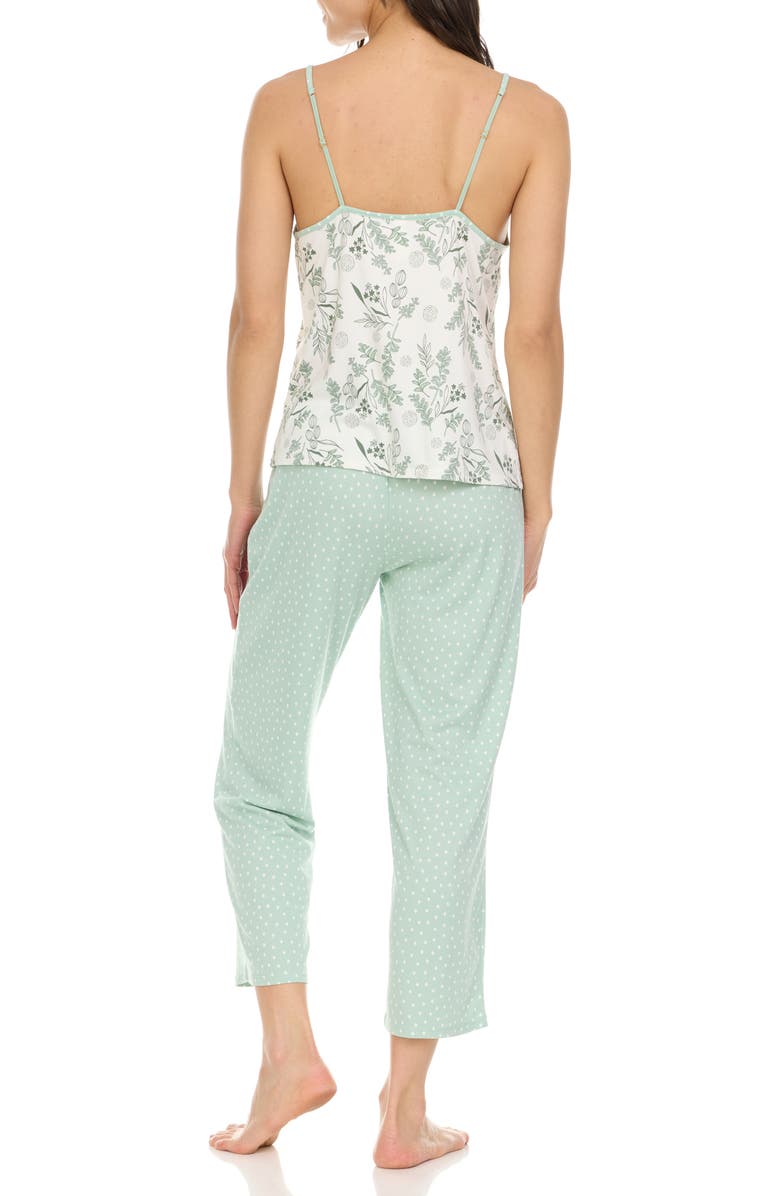 Flora By Flora Nikrooz Amari Camisole, Shorts & Pants 3-Piece Pajamas, Alternate, color, Sage