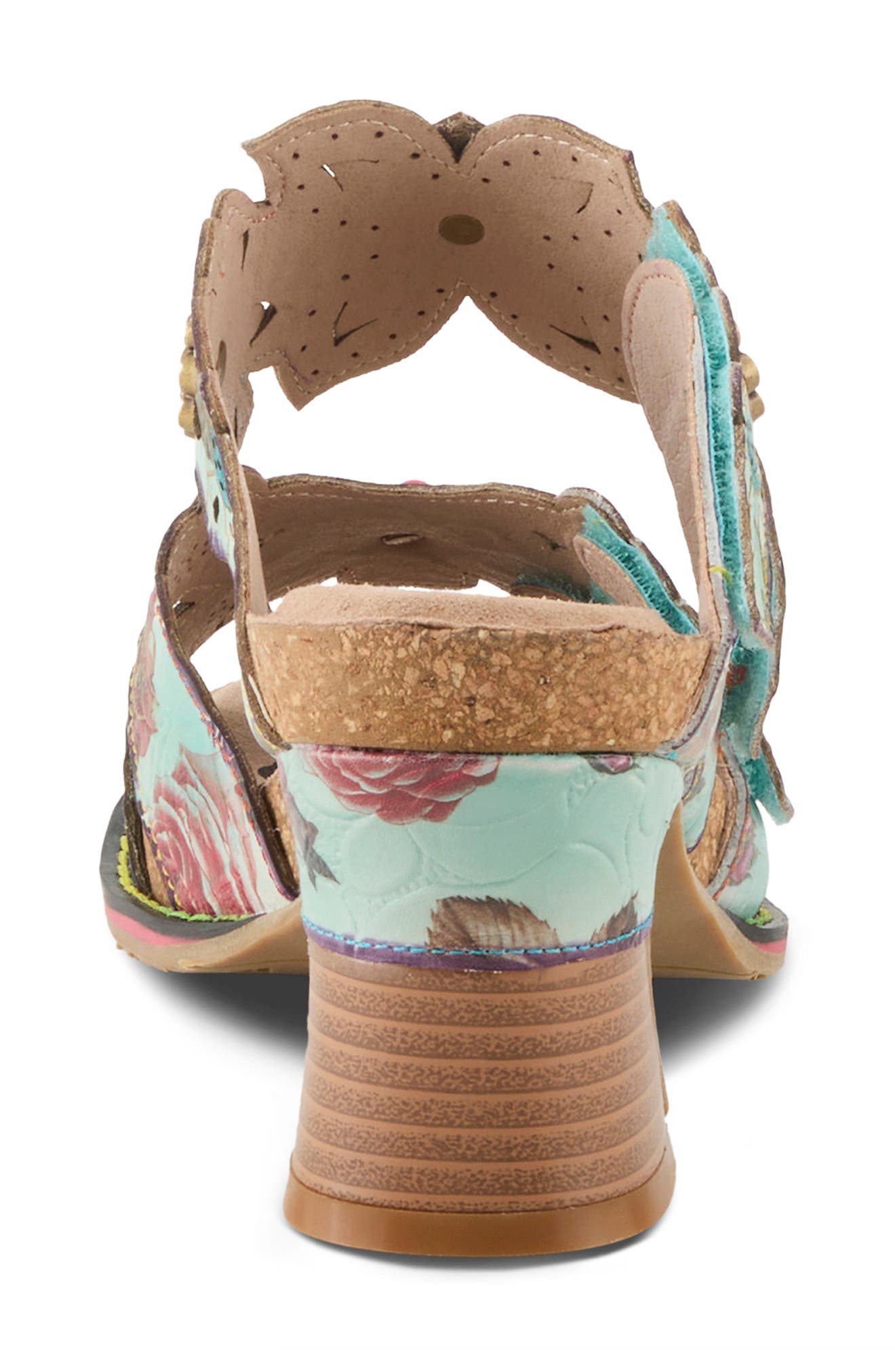 L
Artiste by Spring Step Radiating Sandal, Alternate, color, Mint Green Multi
