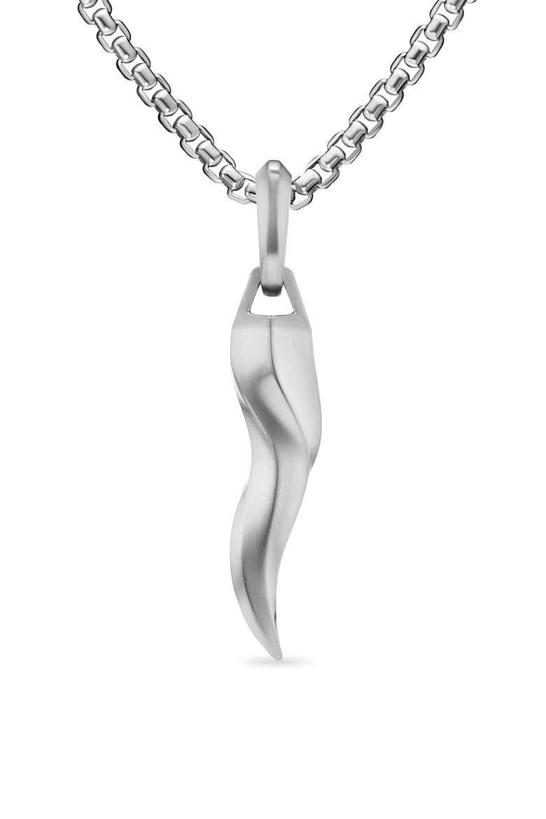 Cornicello Amulet in Sterling Silver, 30.6mm, Main, color, SILVER