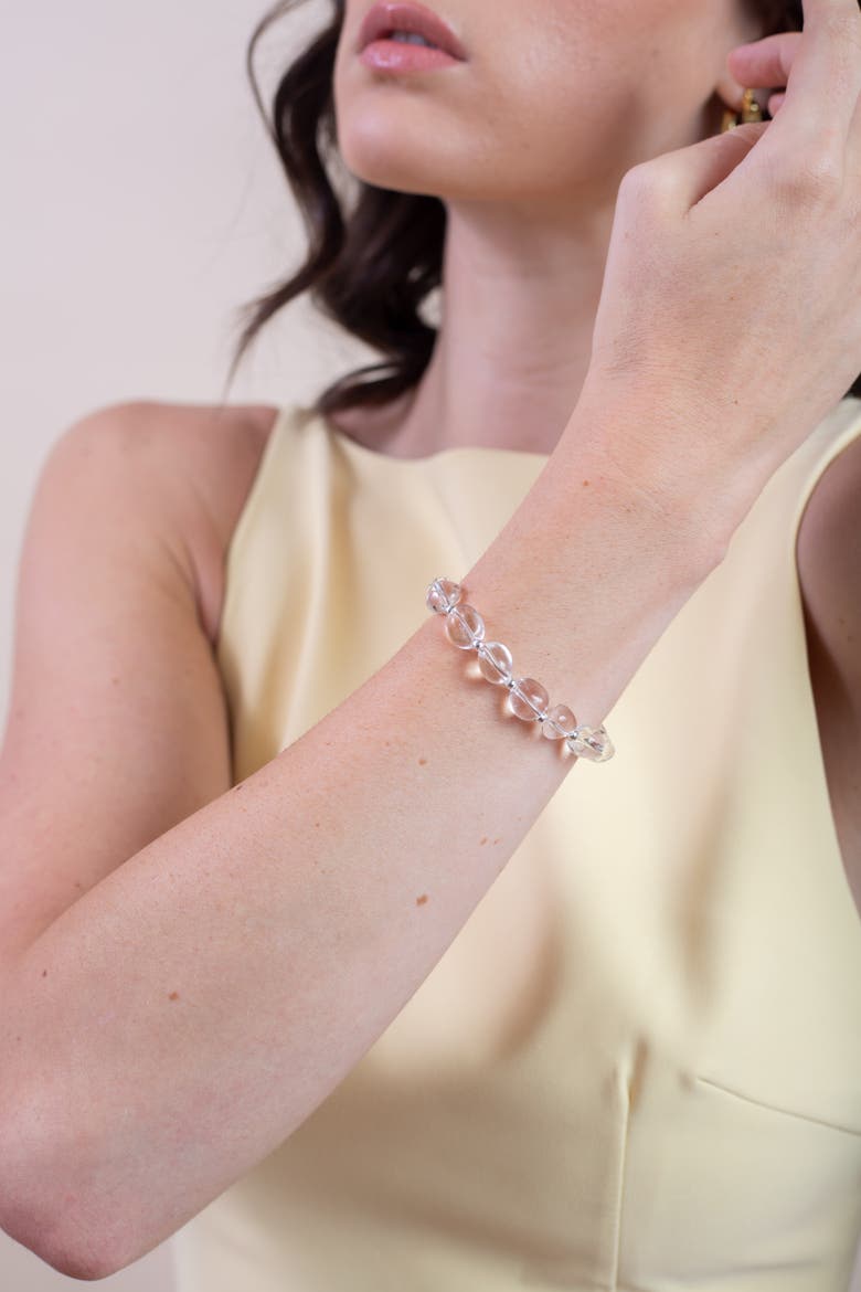 See Through Pebble Bracelet, Alternate, color, Silver