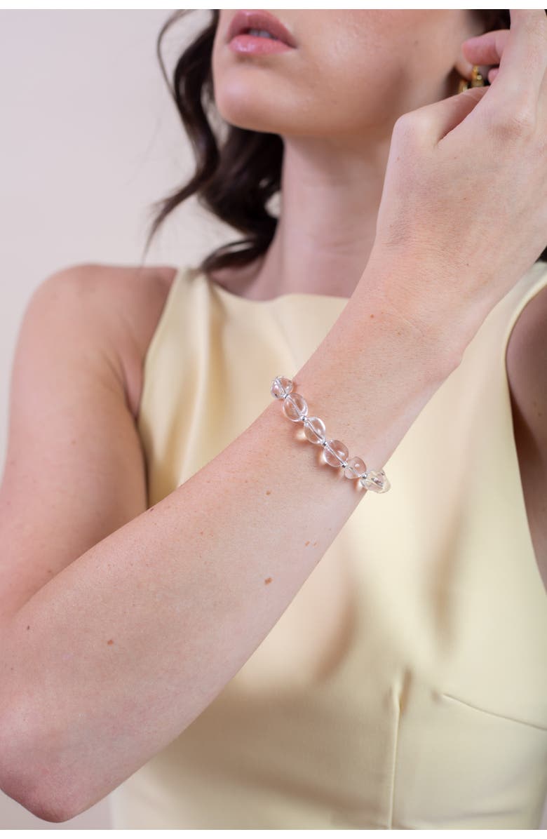 Zynnia Collective See Through Pebble Bracelet, Alternate, color, Silver