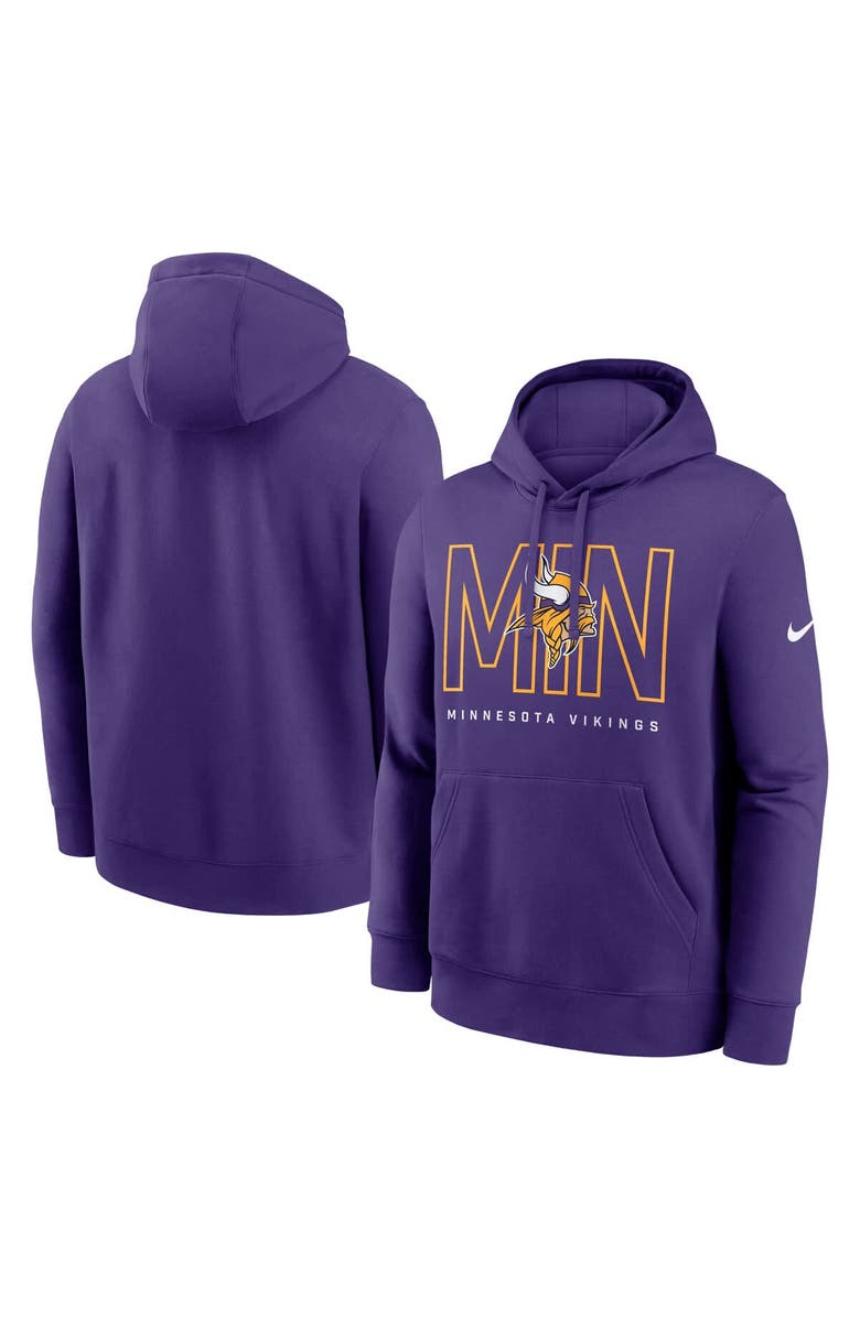 Nike Men's Nike Purple Minnesota Vikings Busted Play Club Fleece Pullover Hoodie, Main, color, Purple
