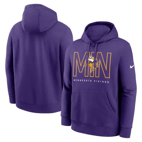 Men's Nike Purple Minnesota Vikings Busted Play Club Fleece Pullover Hoodie