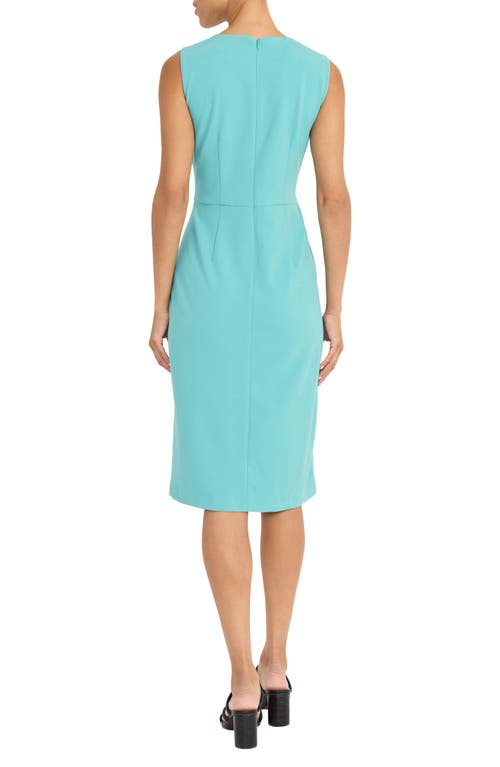MAGGY LONDON MAGGY LONDON SLEEVELESS WRAP KNEE LENGTH DRESS