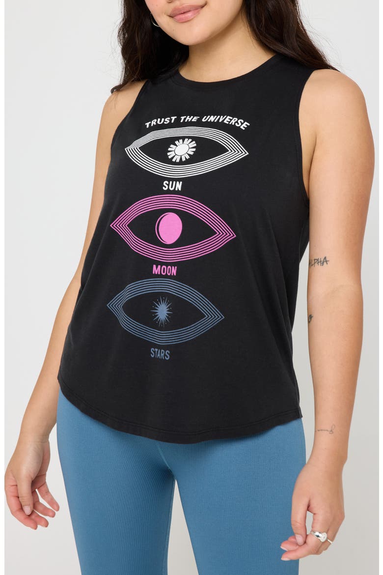 Sun Moon Stars Jade Muscle Tank, Main, color, BLACK